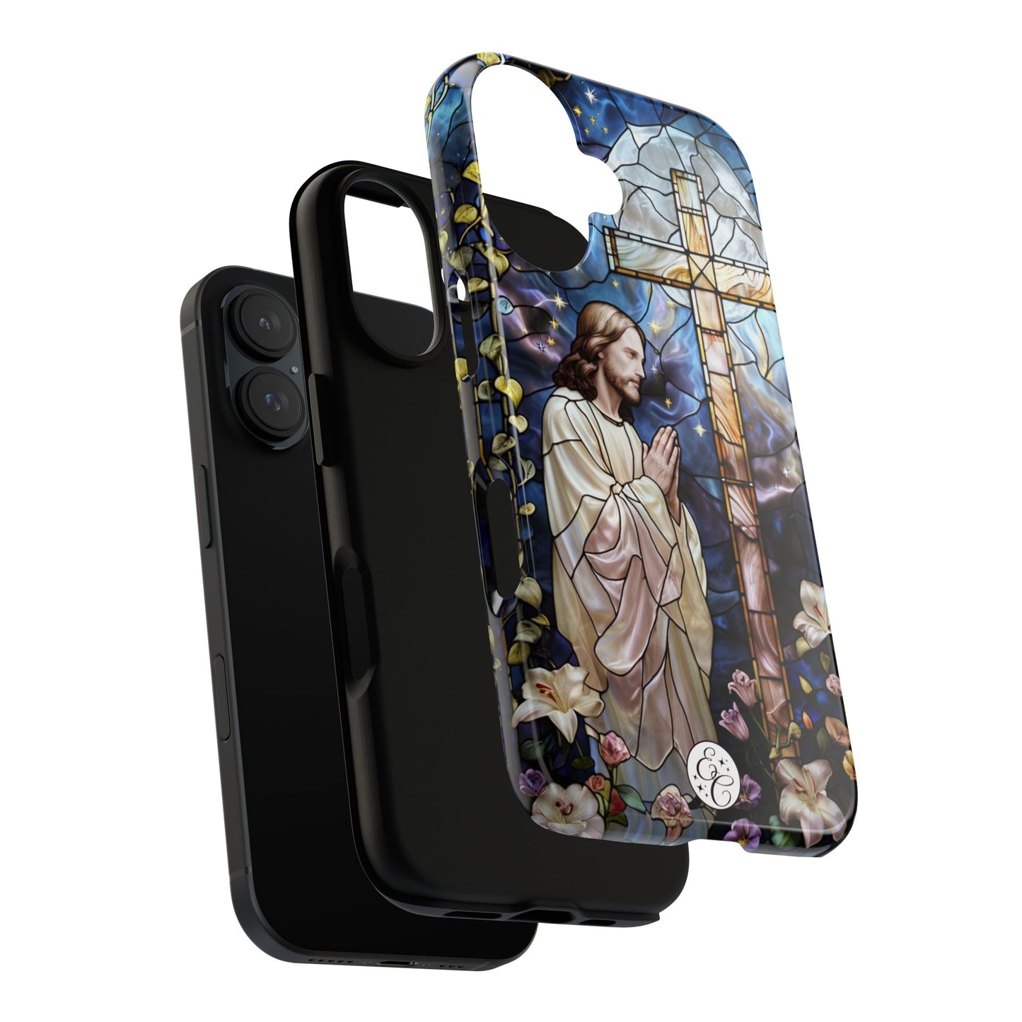 Jesus Praying Stained Glass Tough Phone Case