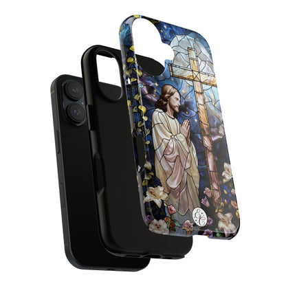 Jesus Praying Stained Glass Tough Phone Case