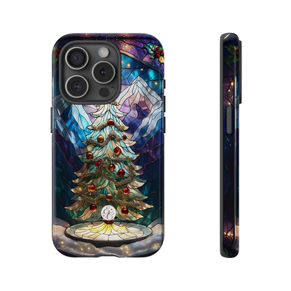 Christmas Tree Stained Glass Tough Phone Case