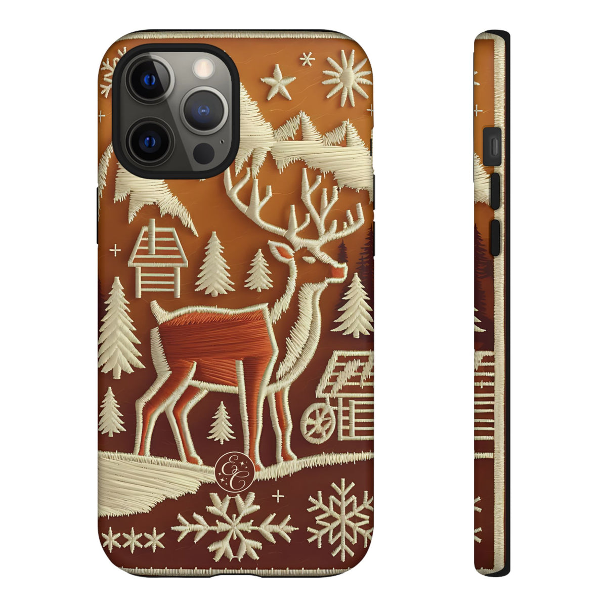 Rustic Reindeer Christmas Phone Case