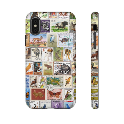 Wildlife Stamp Collage Tough Phone Case