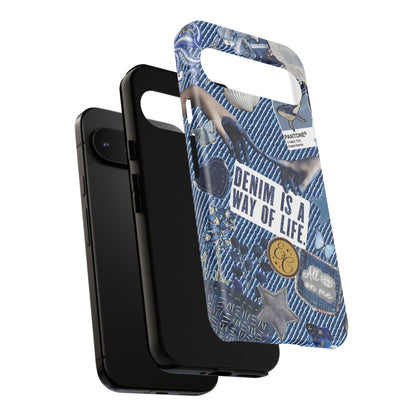Denim Texture Tough Phone Case