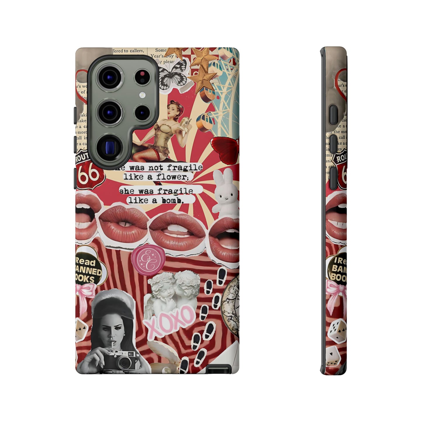 Retro Feminist Collage Tough Phone Case