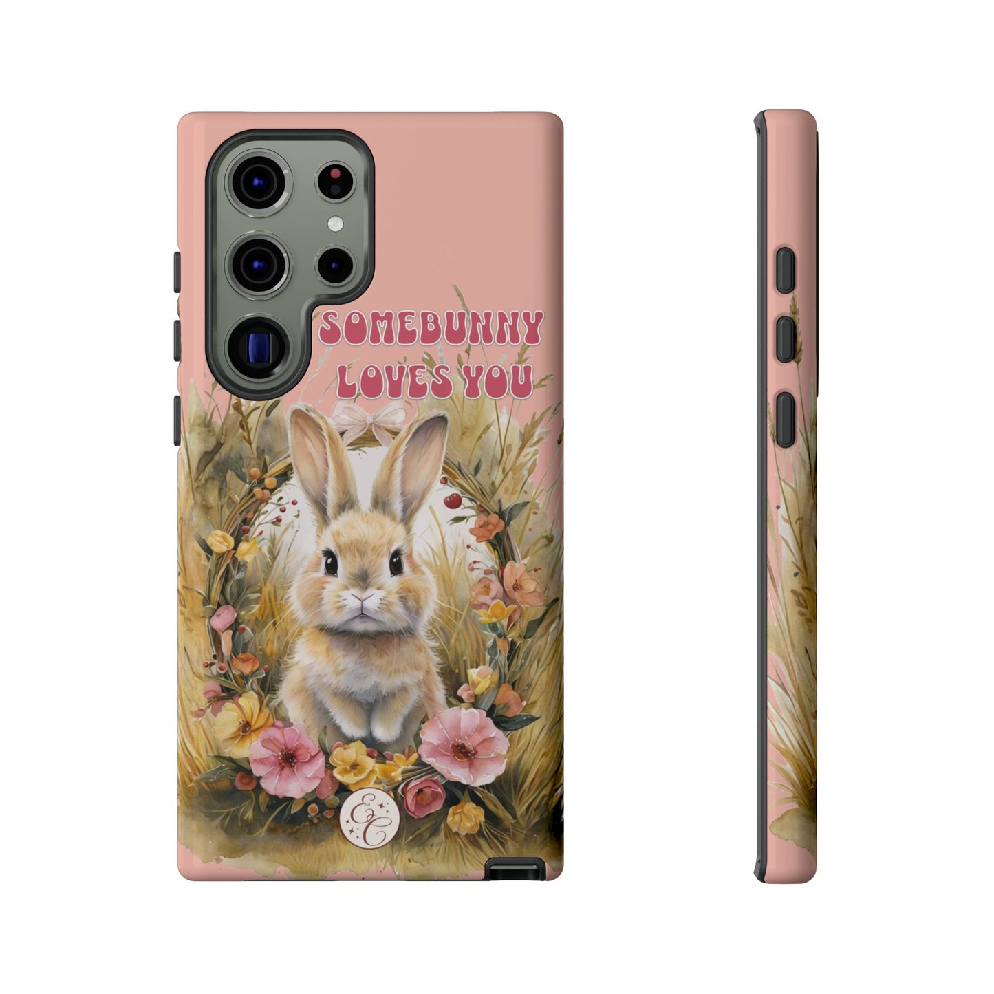 Somebunny Loves You Tough Phone Case - Peach