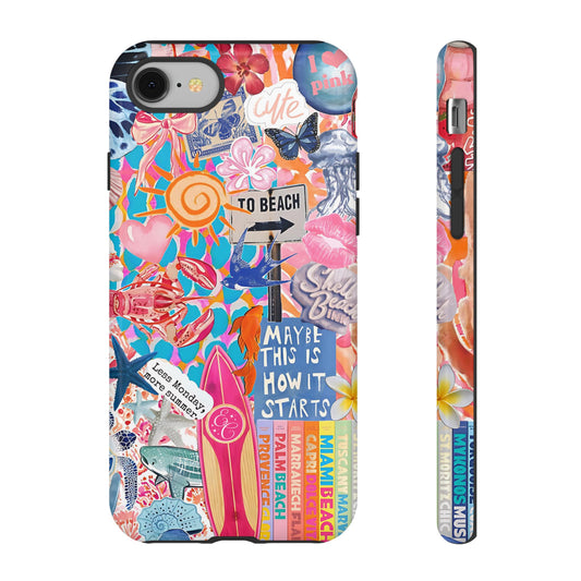 Colorful Beach Collage Tough Phone Case