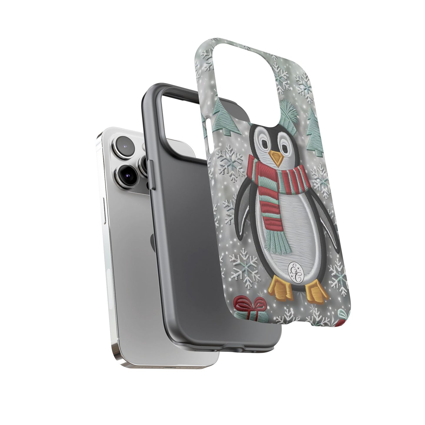 Cute Christmas Penguin Tough Phone Case