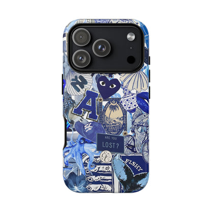 Blue Collage Tough Phone Case