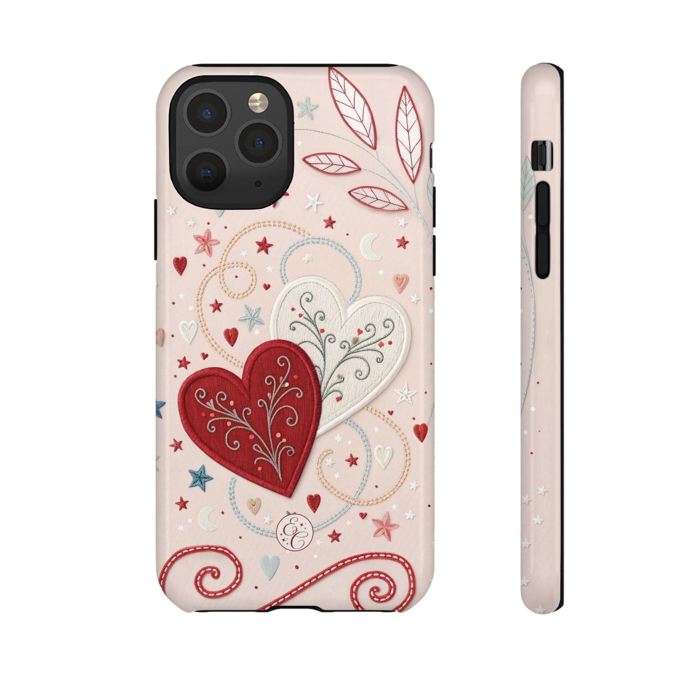 Interlinked Hearts Tough Phone Case