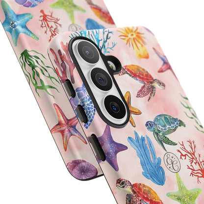 Colorful Marine Life Tough Phone Case