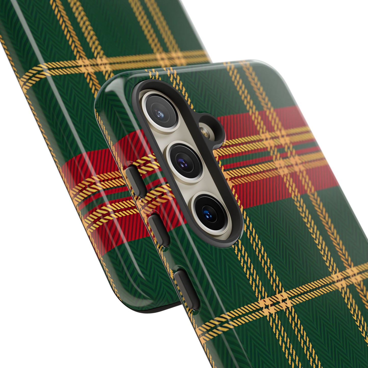 Green Red & Gold Plaid Tough Phone Case
