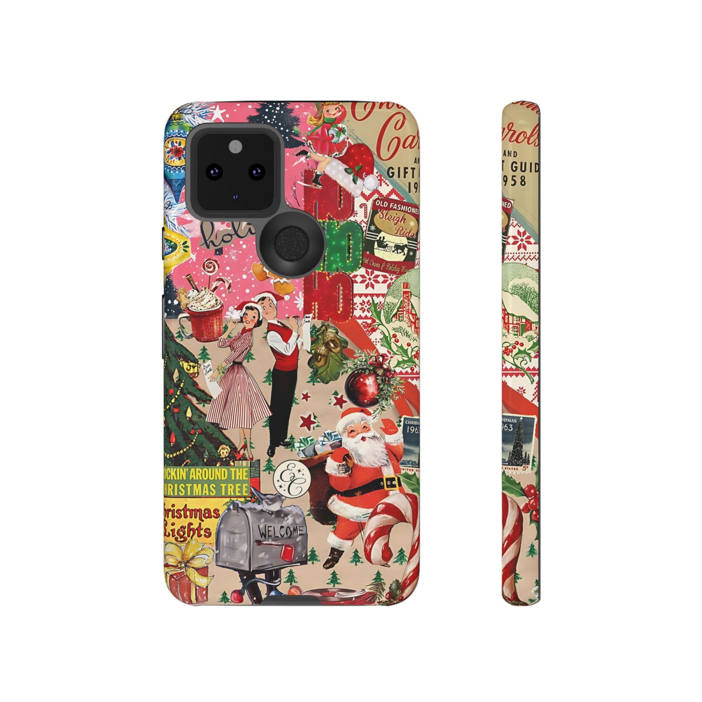 Vintage Christmas Collage Tough Phone Case