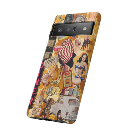 Retro Pin-up Collage Tough Phone Case