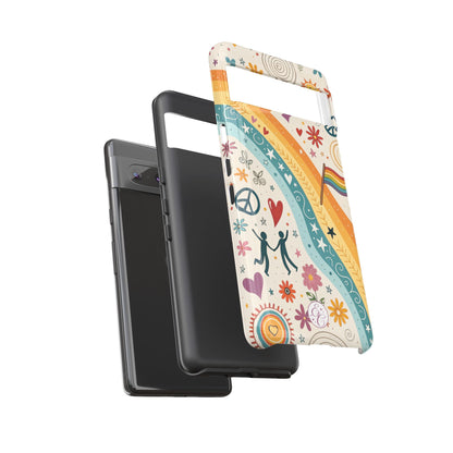 LGTBQ+ Pride Boho Doodle Tough Phone Case