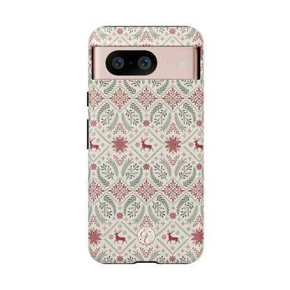 Red Reindeer Christmas Pattern Phone Case