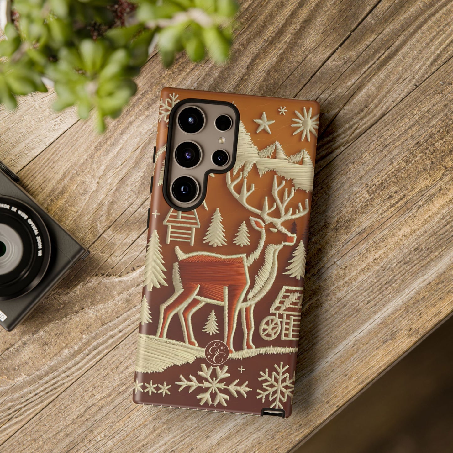 Rustic Reindeer Tough Phone Case