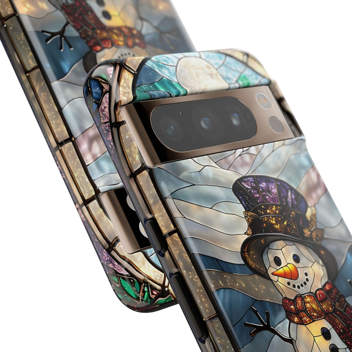 Snowman Stained Glass Phone Case