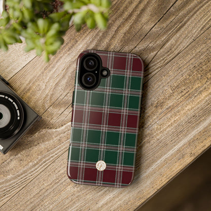 Green & Burgundy Plaid Tough Phone Case