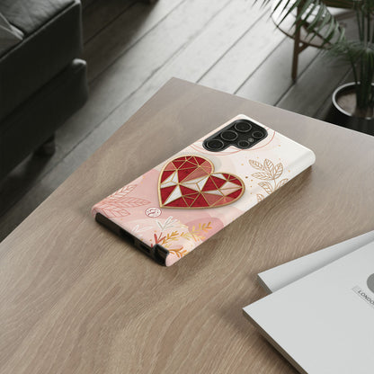Geometric Heart Tough Phone Case