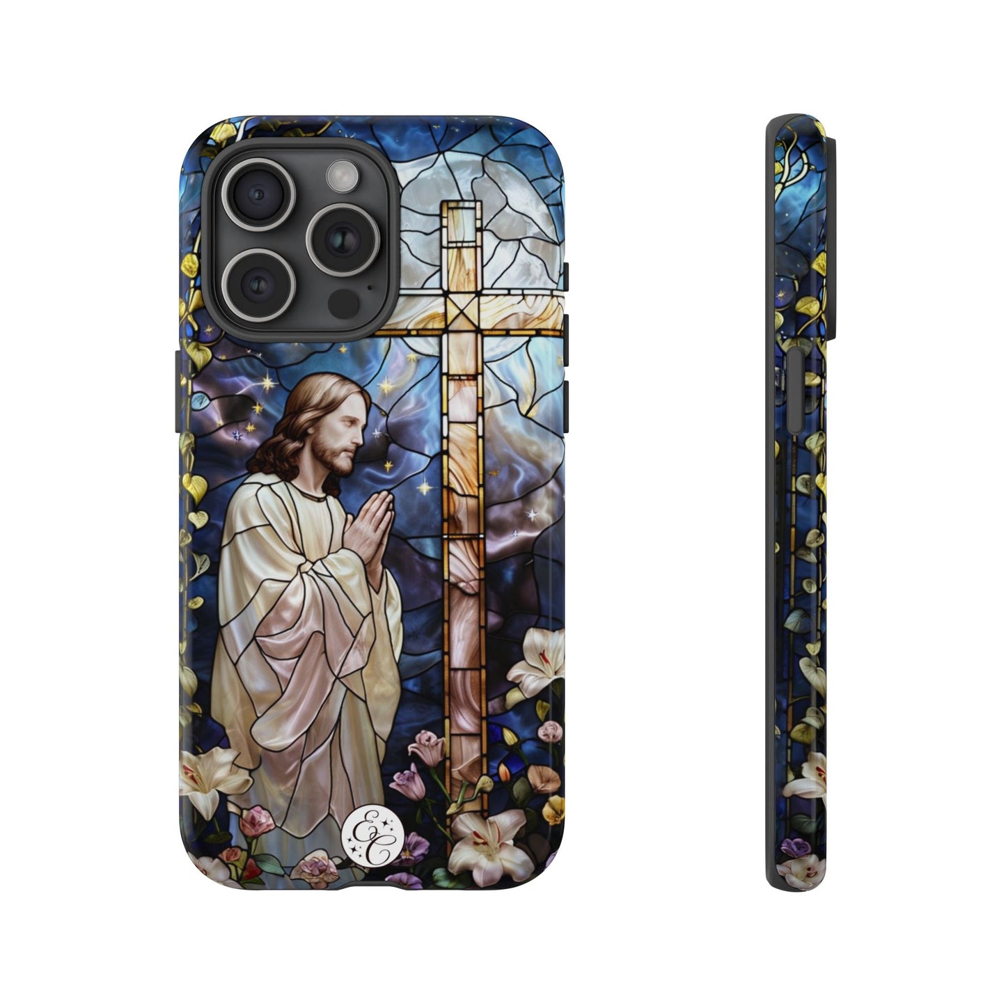 Jesus Praying Stained Glass Tough Phone Case