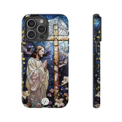 Jesus Praying Stained Glass Tough Phone Case