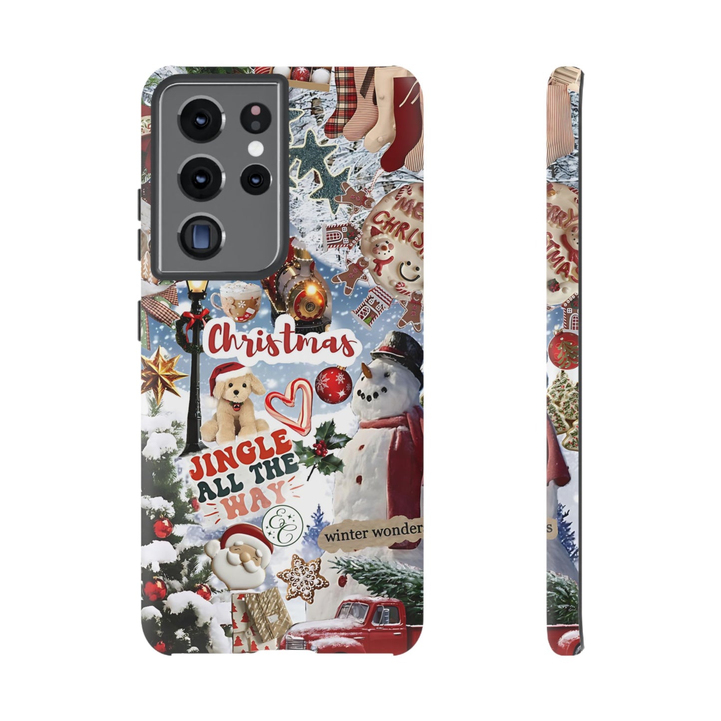 Christmas Holiday Collage Tough Phone Case