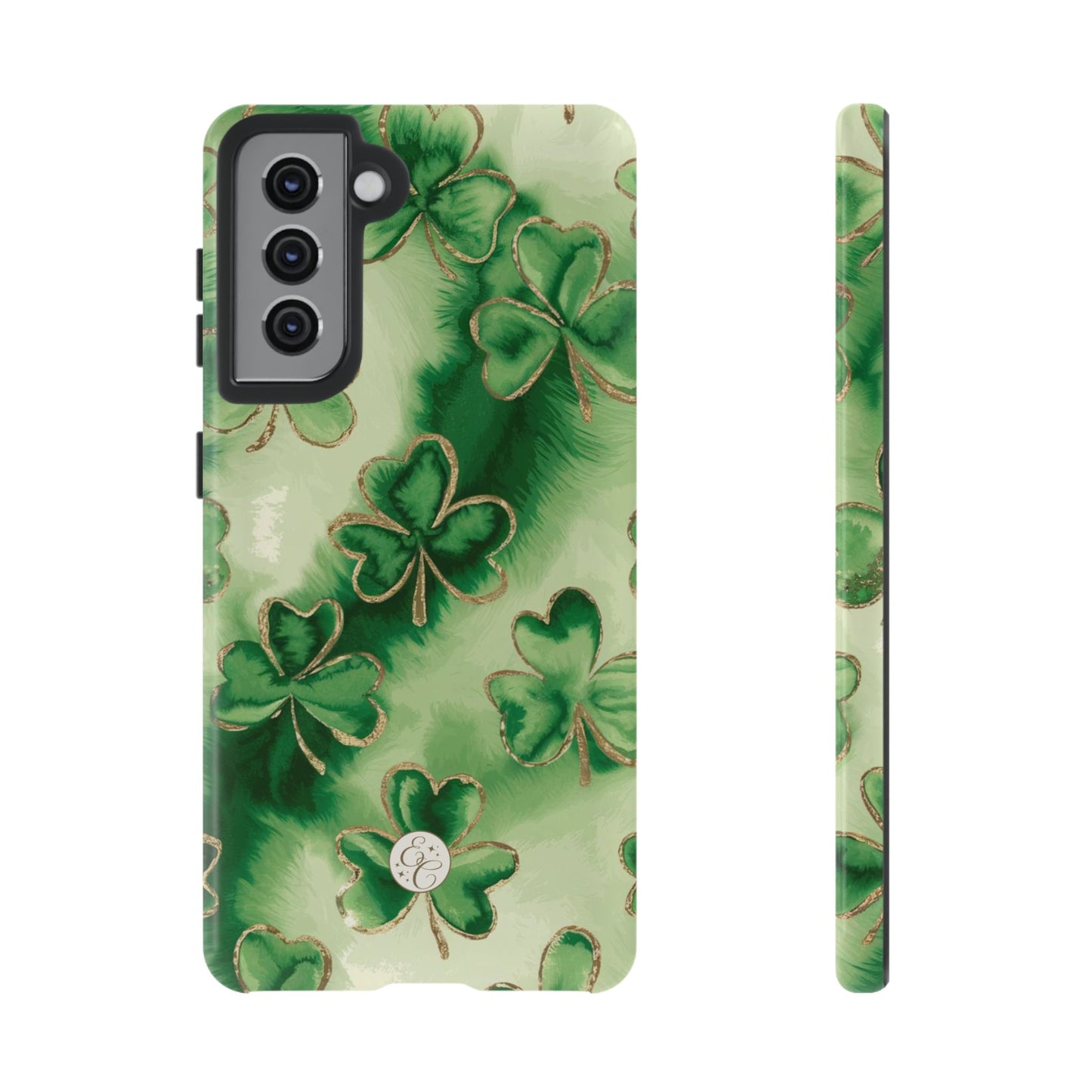 Shamrock Watercolor Pattern Tough Phone Case