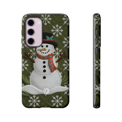 Christmas Snowman Tough Phone Case