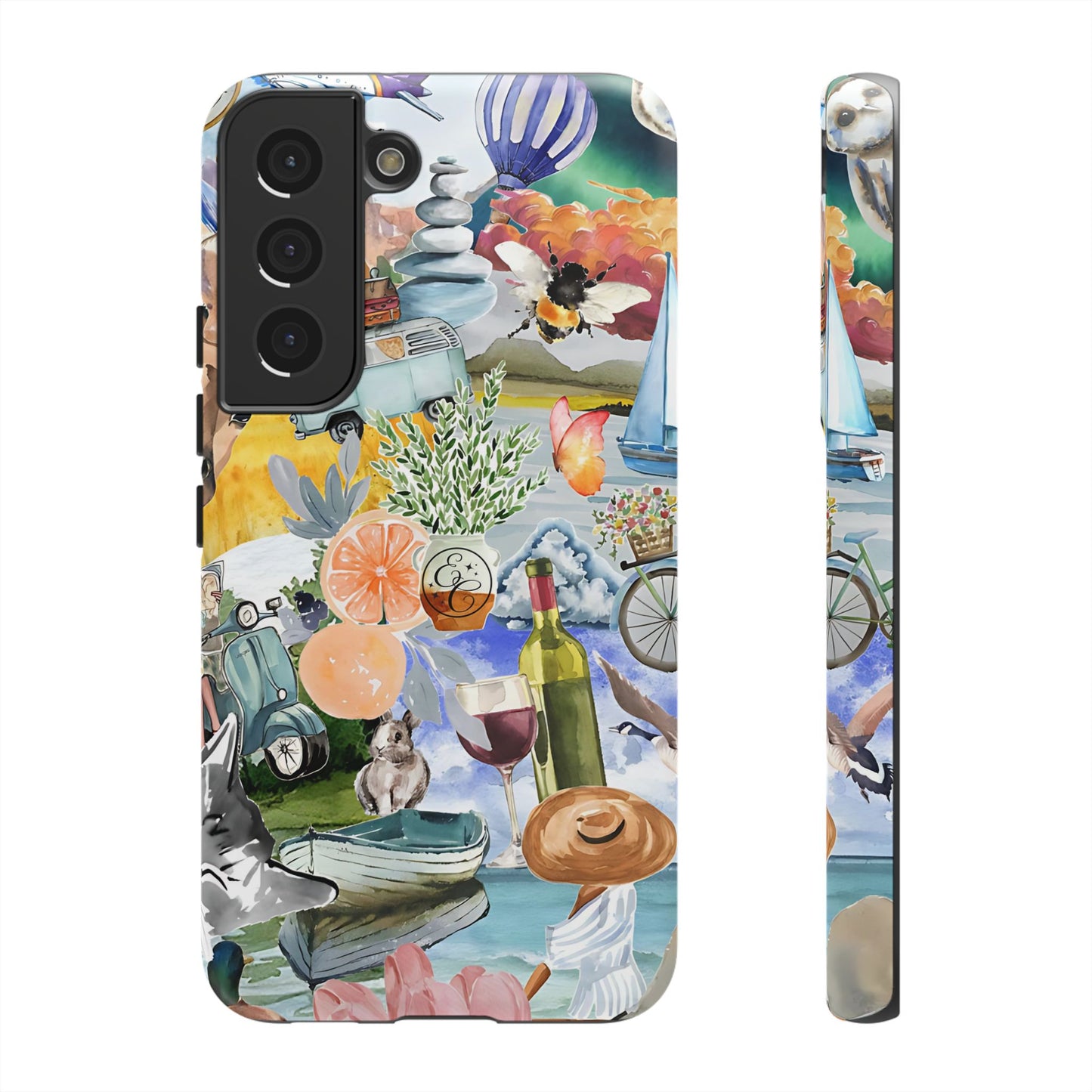 Vintage Travel Collage Tough Phone Case