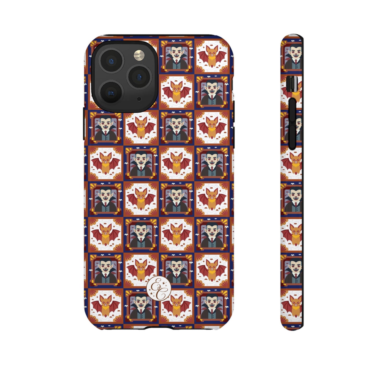 Dracula & Bat Pattern Tough Phone Case