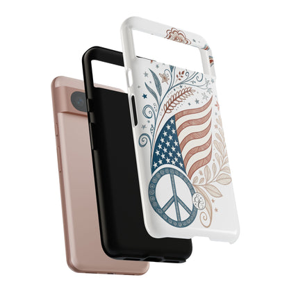 Boho American Flag Tough Phone Case