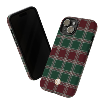 Green & Burgundy Plaid Tough Phone Case