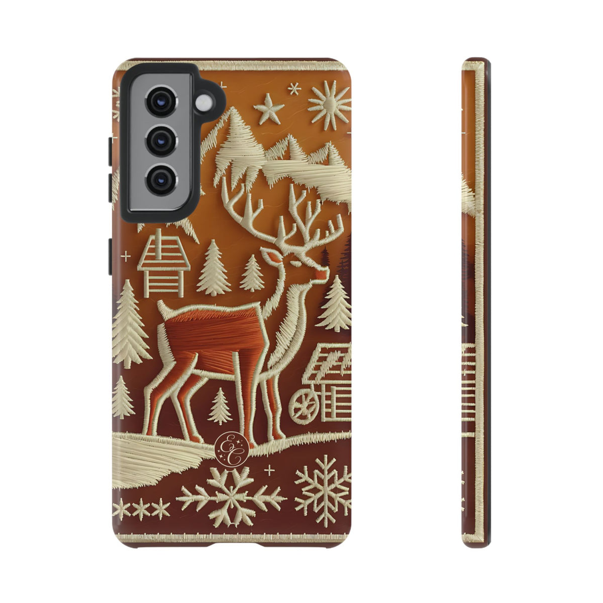Rustic Reindeer Christmas Phone Case