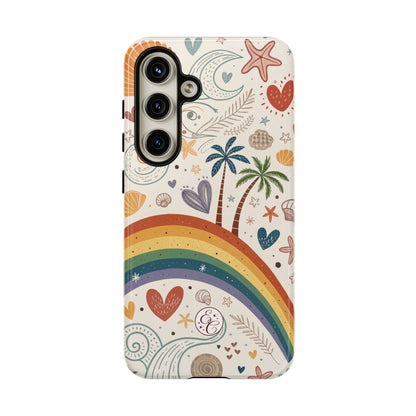Rainbow Pride Boho Beach Tough Phone Case