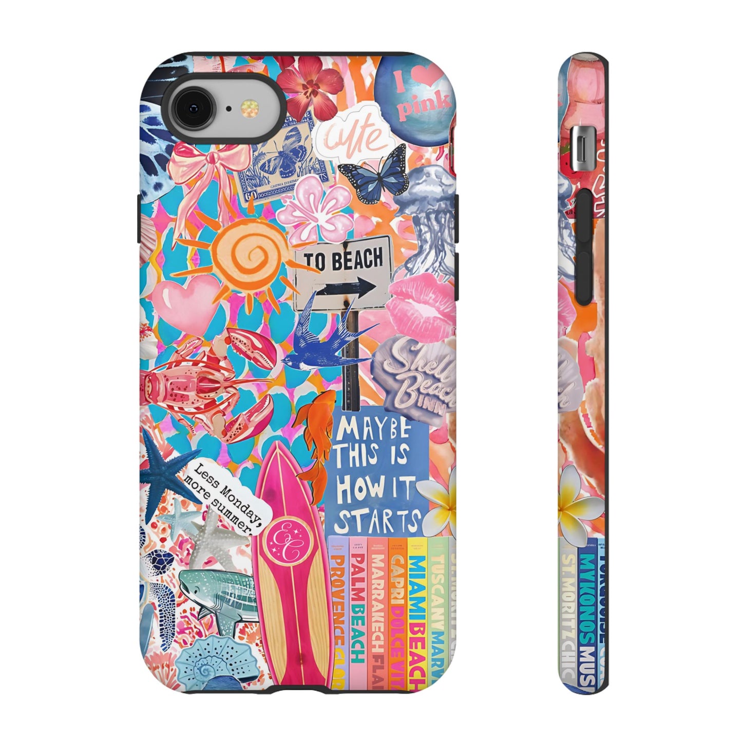 Colorful Beach Collage Tough Phone Case