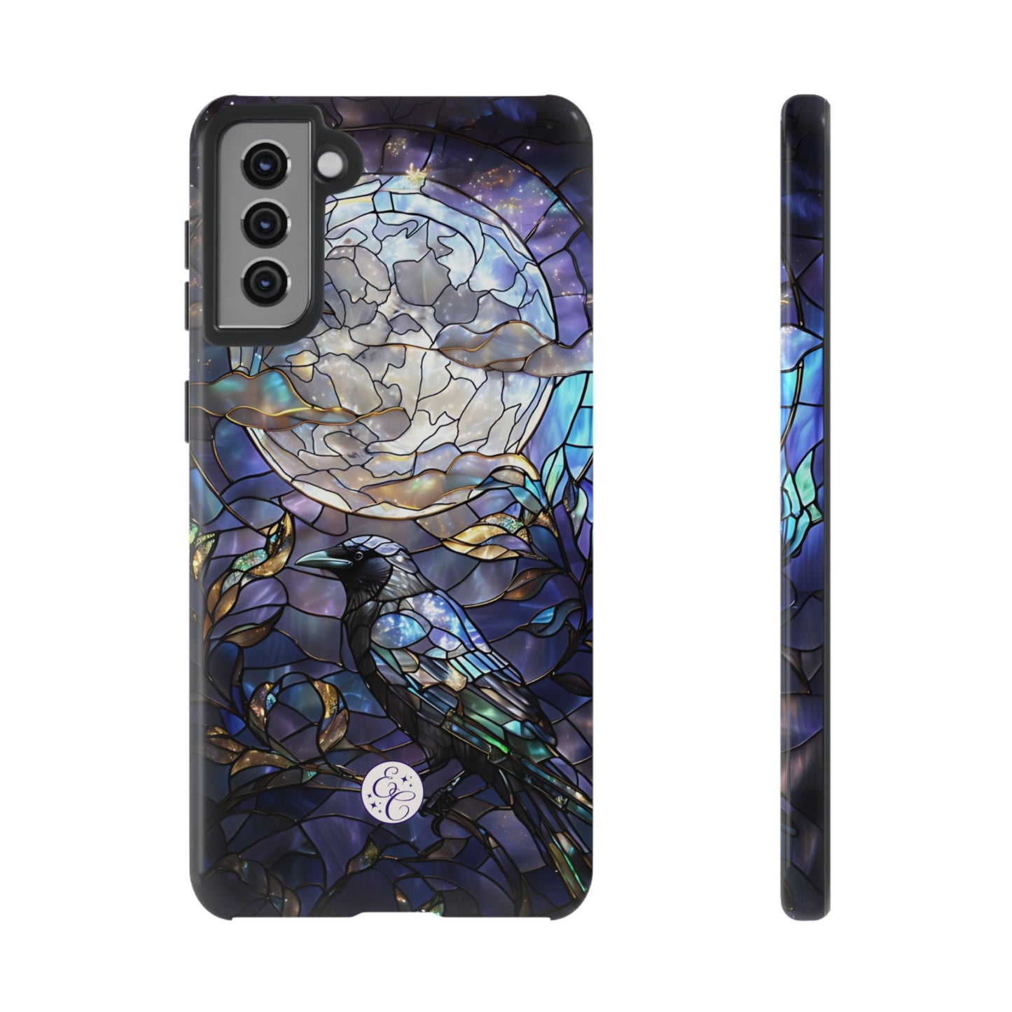 Stained Glass Raven Tough Phone Case