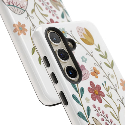 Bunny & Easter Egg Floral Tough Phone Case