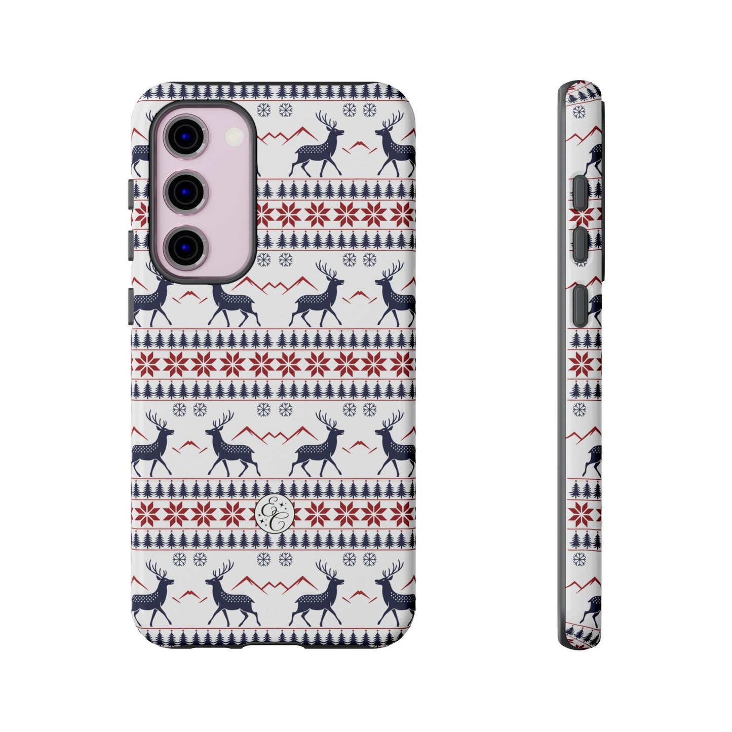 Christmas Reindeer Pattern Tough Phone Case