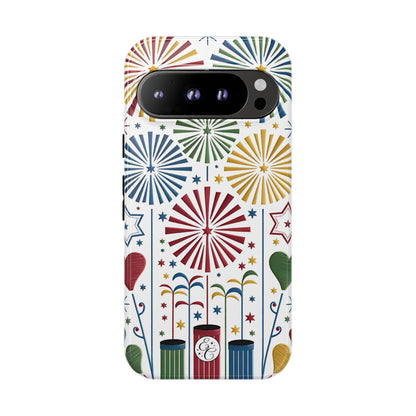 Colorful Fireworks and Stars Tough Phone Case