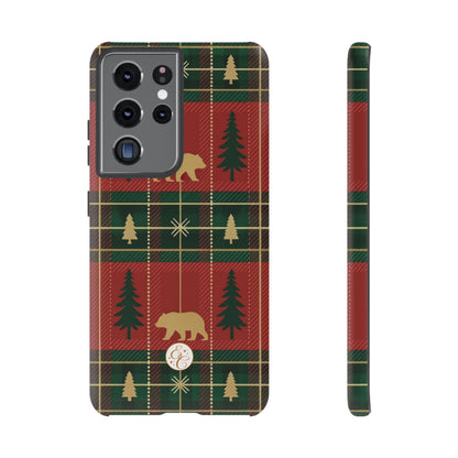 Christmas Bear Plaid Tough Phone Case