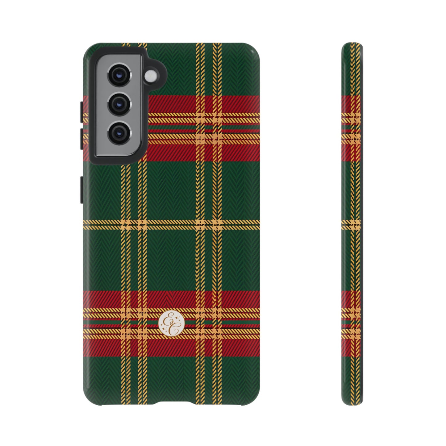 Green Red & Gold Plaid Tough Phone Case