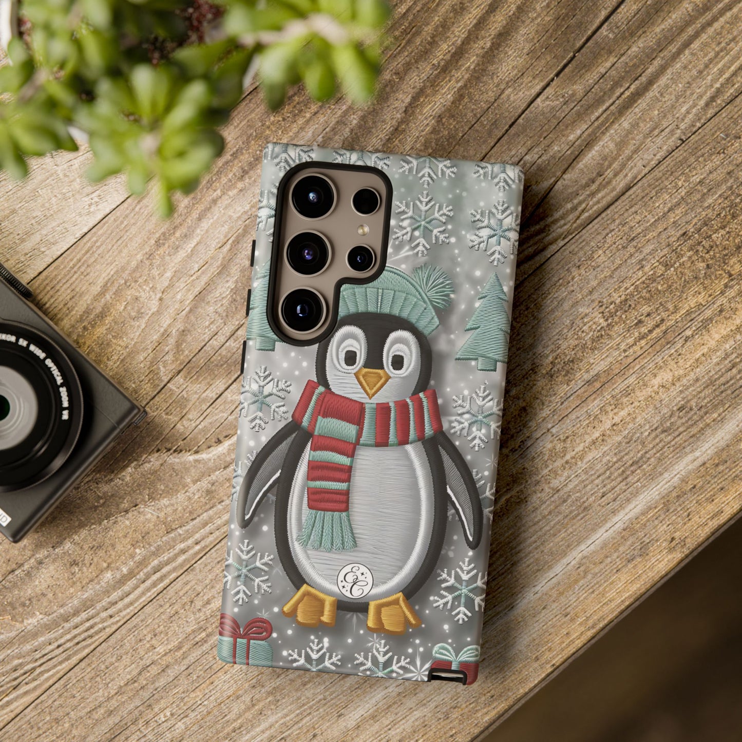 Cute Christmas Penguin Tough Phone Case