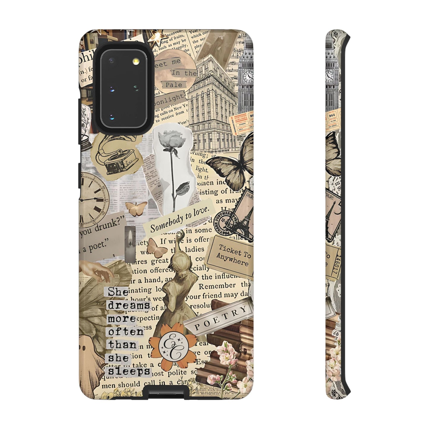 Library Romance Collage Tough Phone Cases