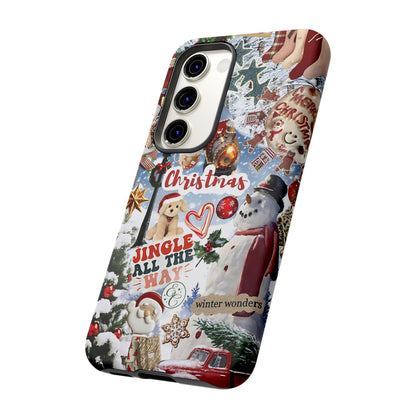 Christmas Holiday Collage Tough Phone Case