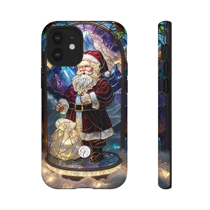 Santa Claus Stained Glass Tough Phone Case