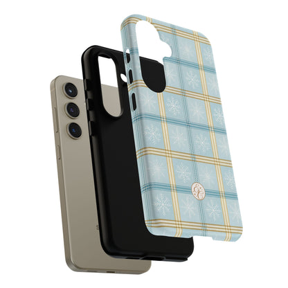 Blue Winter Plaid Tough Phone Case