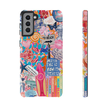 Colorful Beach Collage Tough Phone Case