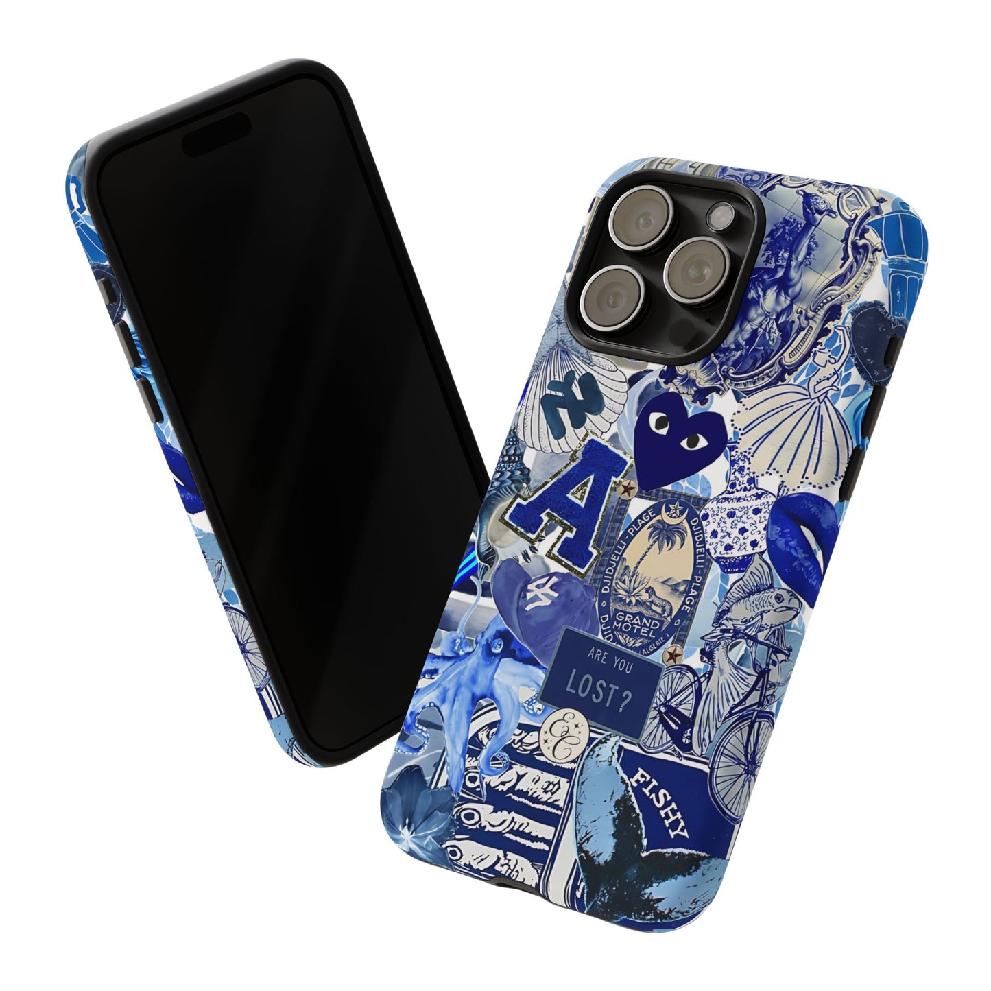 Blue Collage Tough Phone Case