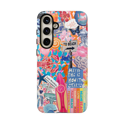 Colorful Beach Collage Tough Phone Case