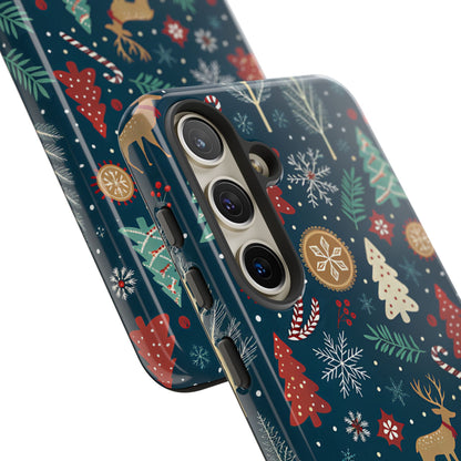 Christmas Holiday Pattern Tough Phone Case