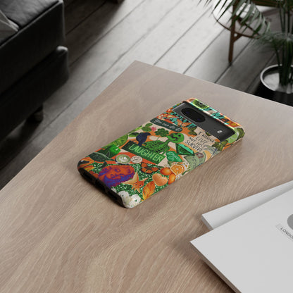 Green and Orange Collage Tough Phone Case